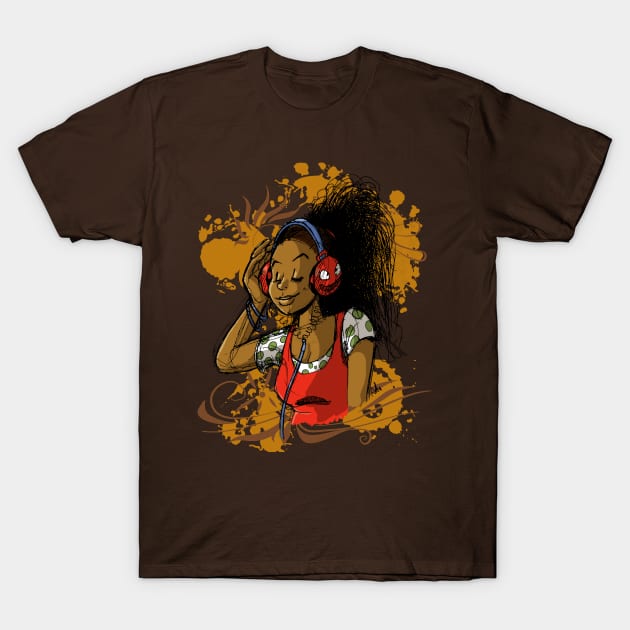 Music girl T-Shirt by Adamis